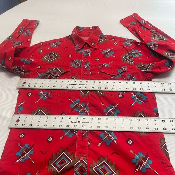 Wrangler Cowboy Cut Regular Fit X-Long Tails VTG Western Button Down Shirt 16-33 - Picture 3 of 7